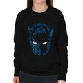 Marvel Mask Text Outline Black Panther Women's Sweatshirt product image 1