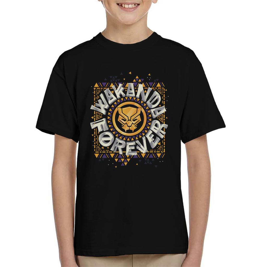 Marvel Black Panther Circle Logo Wakanda Forever Kid's product image 1