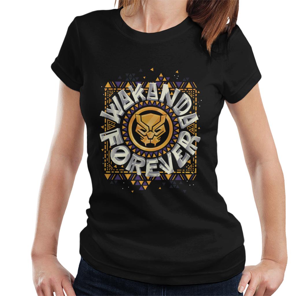 Marvel Black Panther Circle Logo Wakanda Forever Women's product image 1
