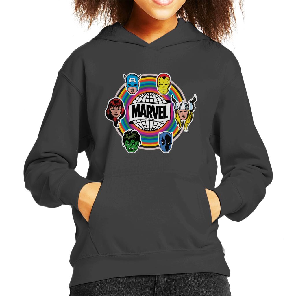 Marvel Comic Retro Avengers Heads Logo Kid's Hooded product image 1