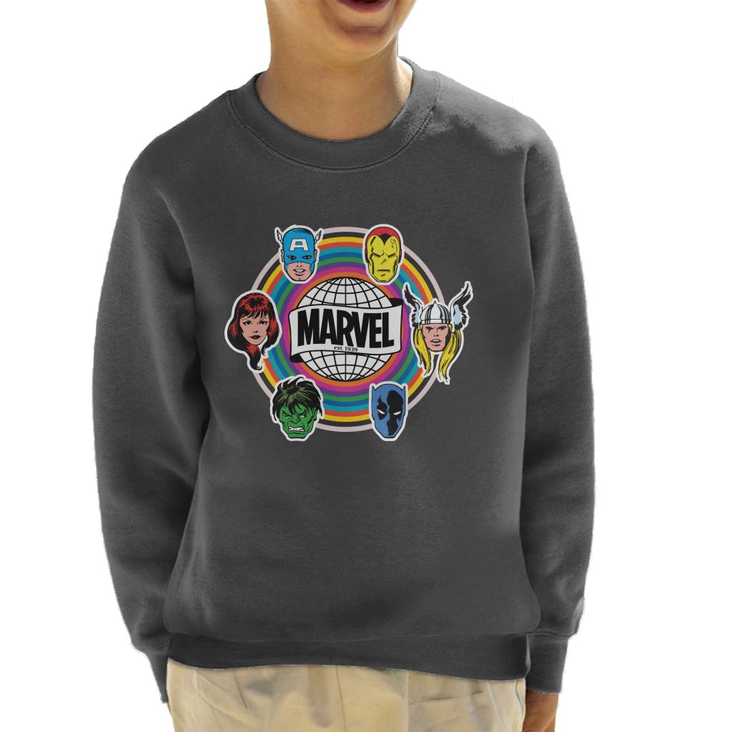 Marvel Comic Retro Avengers Heads Logo Kid's Sweatshirt product image 1