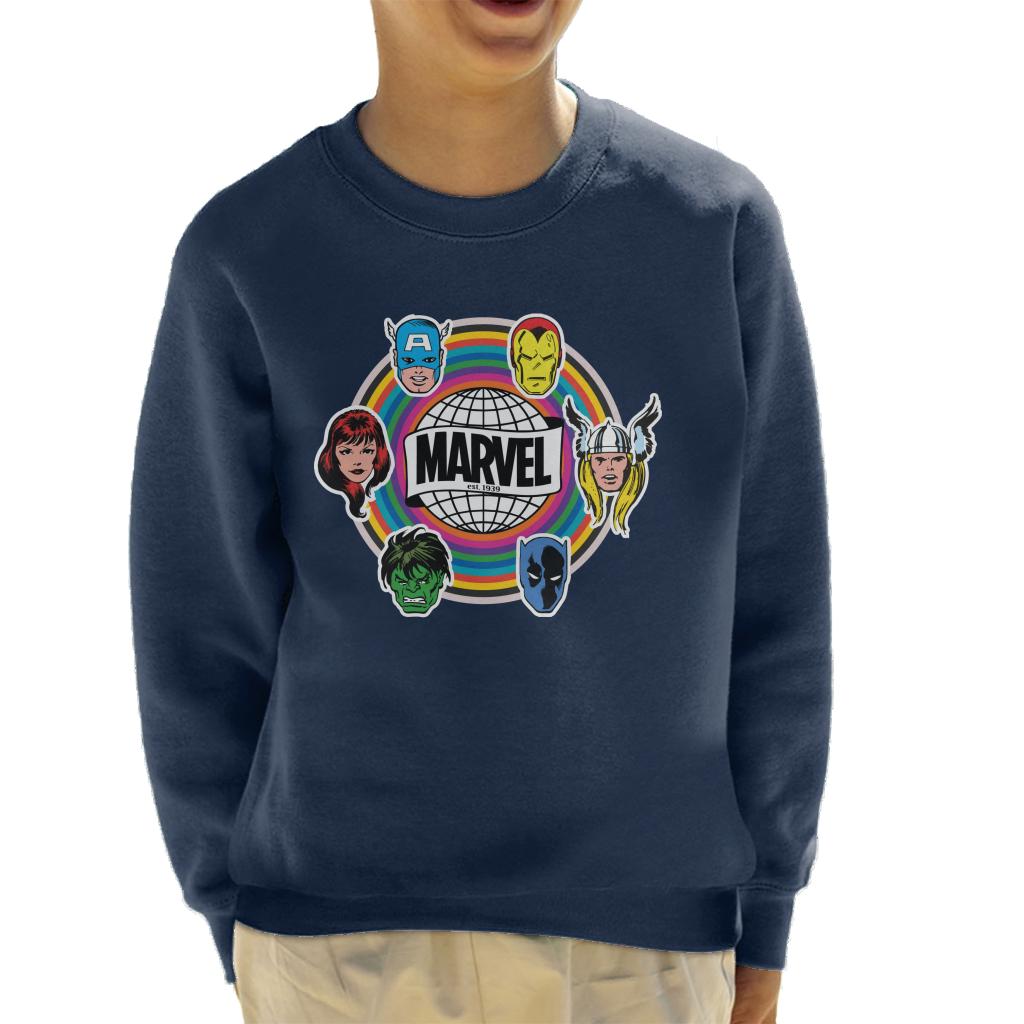 Marvel Comic Retro Avengers Heads Logo Kid's Sweatshirt product image 4
