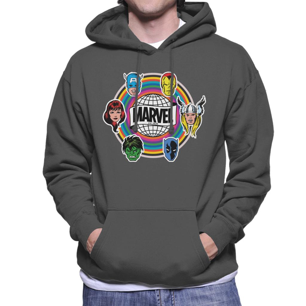 Marvel Comic Retro Avengers Heads Logo Men's Hooded product image 1