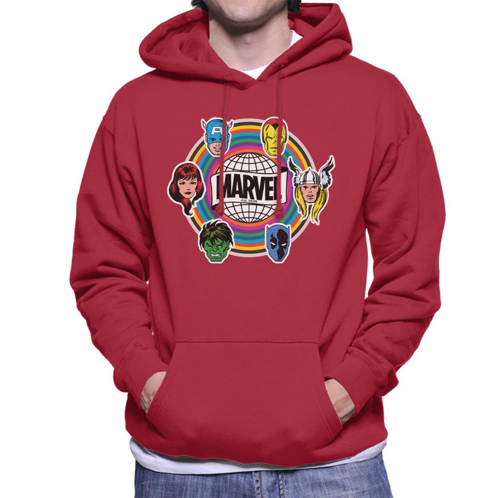Marvel Comic Retro Avengers Heads Logo Men's Hooded product image 6