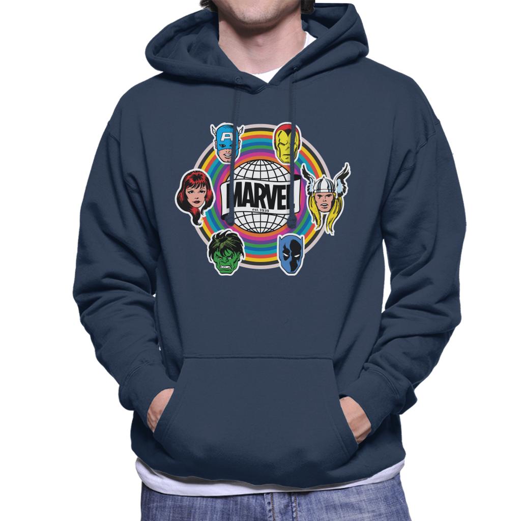 Marvel Comic Retro Avengers Heads Logo Men's Hooded product image 4