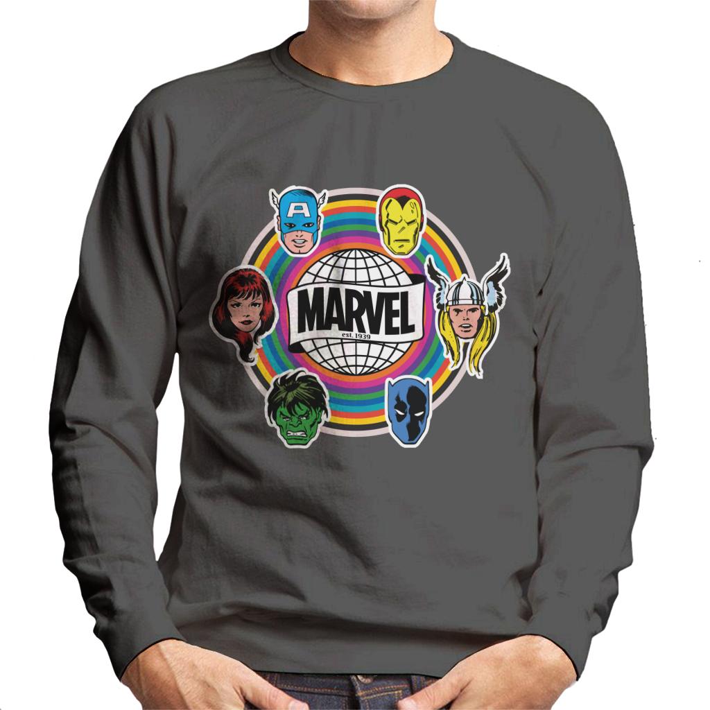Marvel Comic Retro Avengers Heads Logo Men's Sweatshirt product image 1