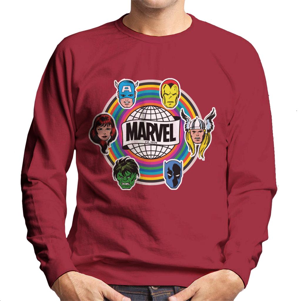 Marvel Comic Retro Avengers Heads Logo Men's Sweatshirt product image 6