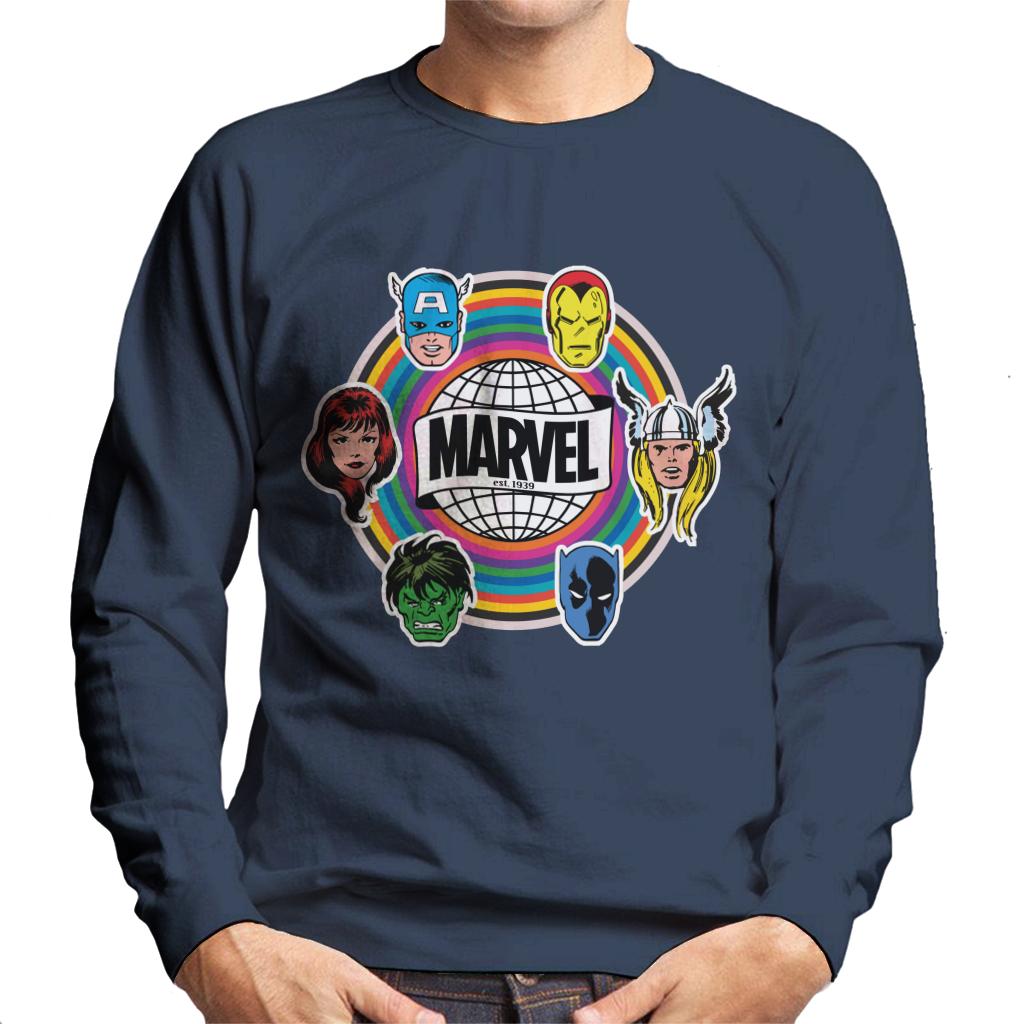 Marvel Comic Retro Avengers Heads Logo Men's Sweatshirt product image 4