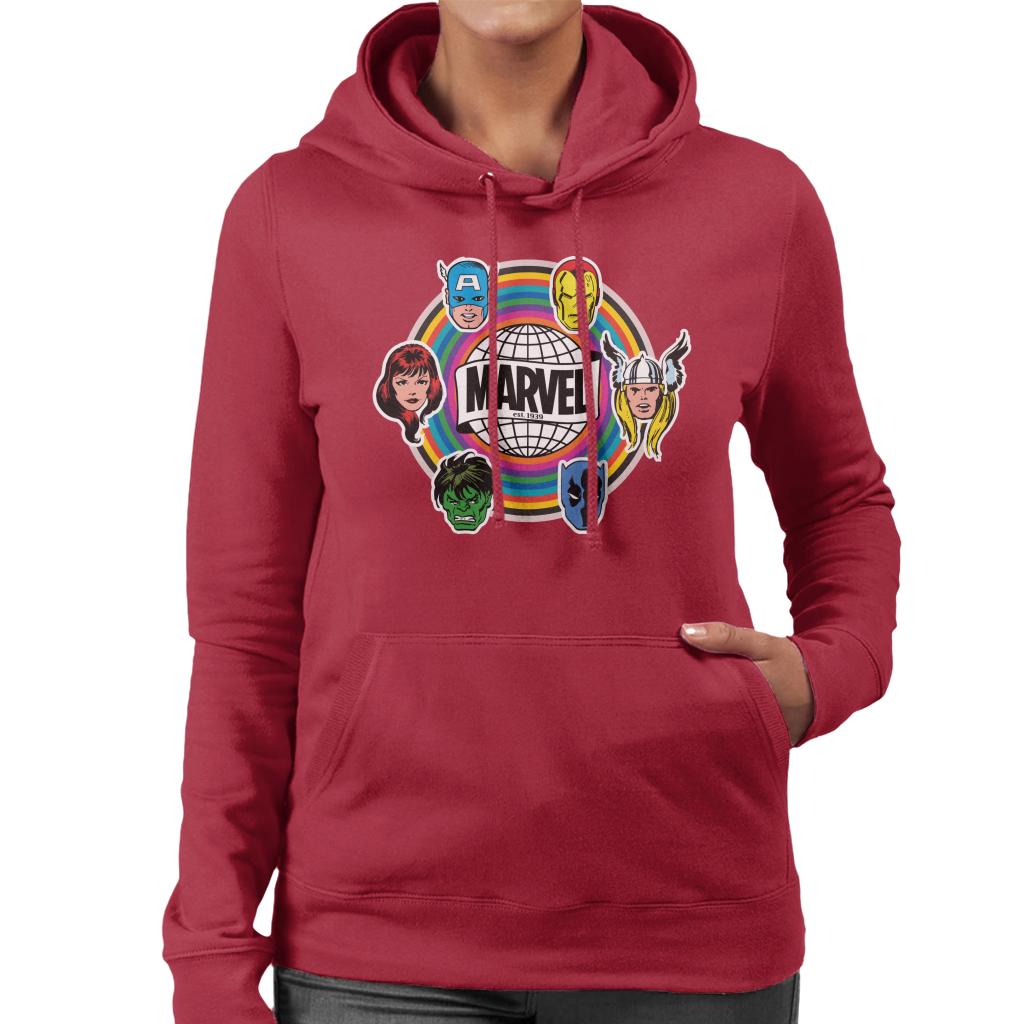 Marvel Comic Retro Avengers Heads Logo Women's Hooded product image 6