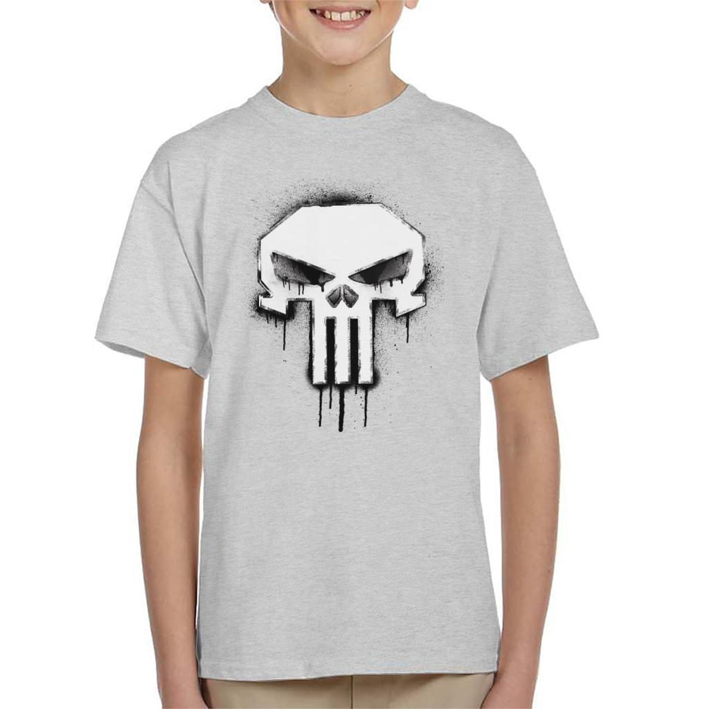 Marvel The Punisher Classic Paint Drip Skull Logo Kid's product image 4