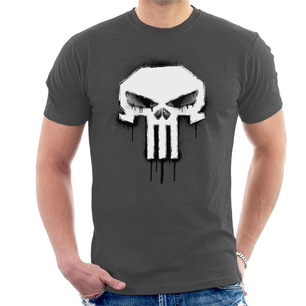 Marvel The Punisher Classic Paint Drip Skull Logo Men's product image 1