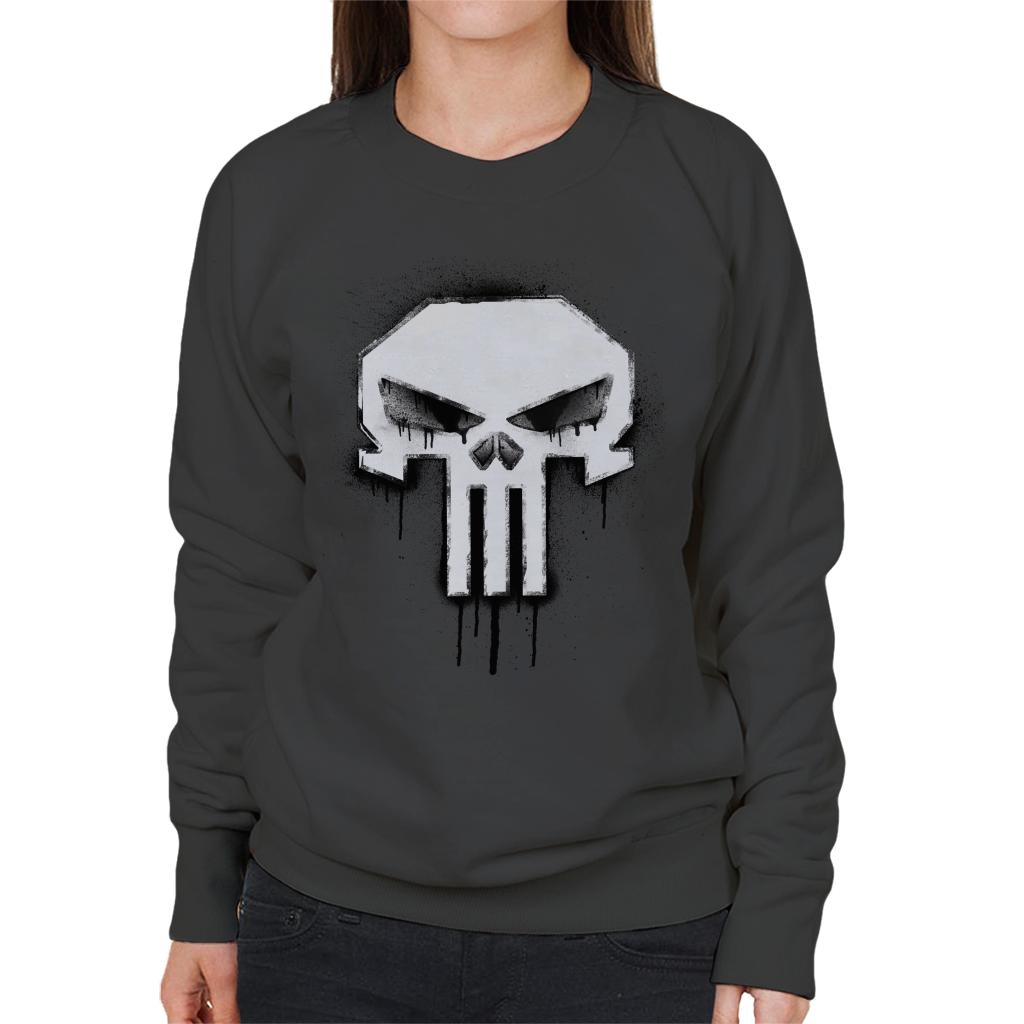 Marvel The Punisher Classic Paint Drip Skull Logo Women's product image 1