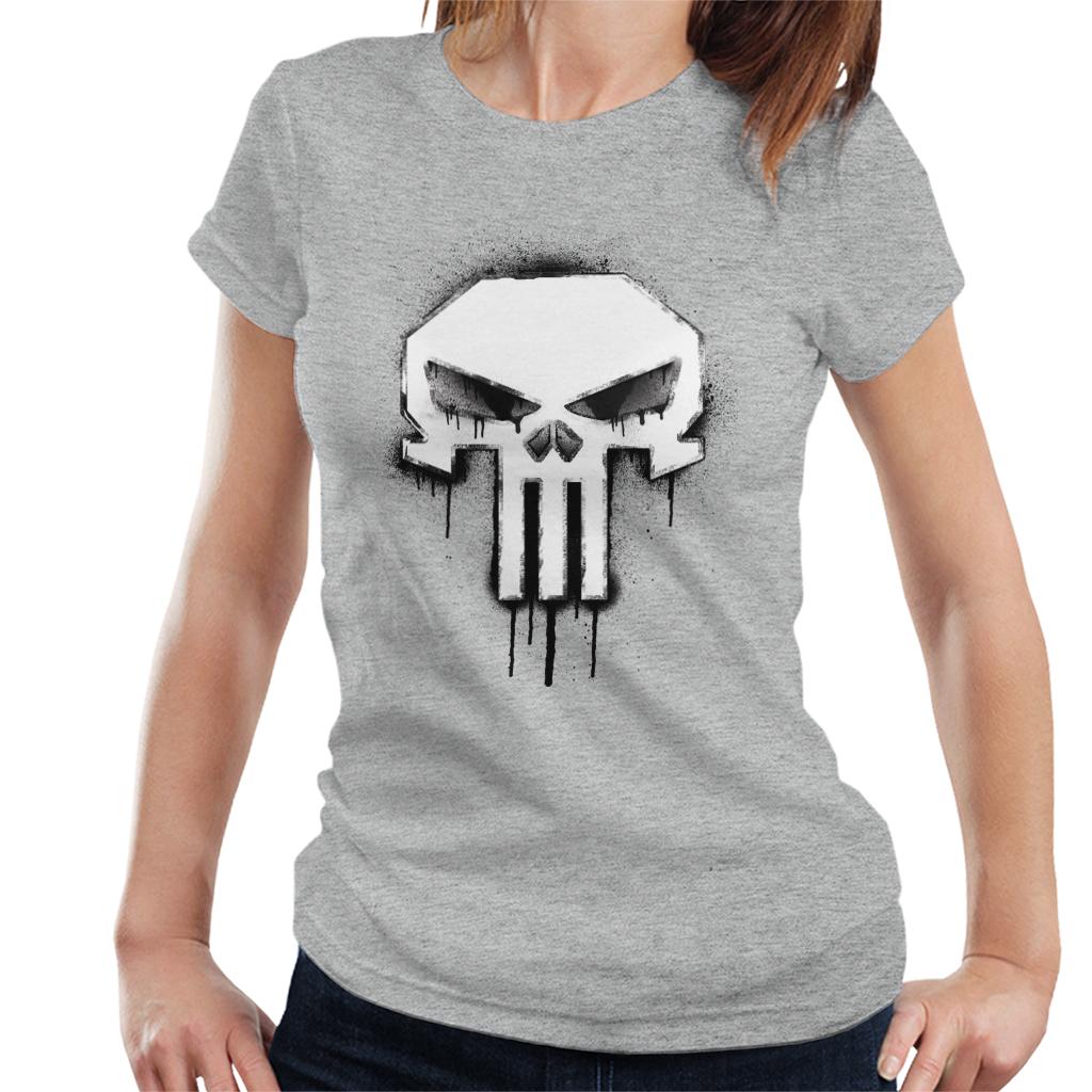 Marvel The Punisher Classic Paint Drip Skull Logo Women's product image 4