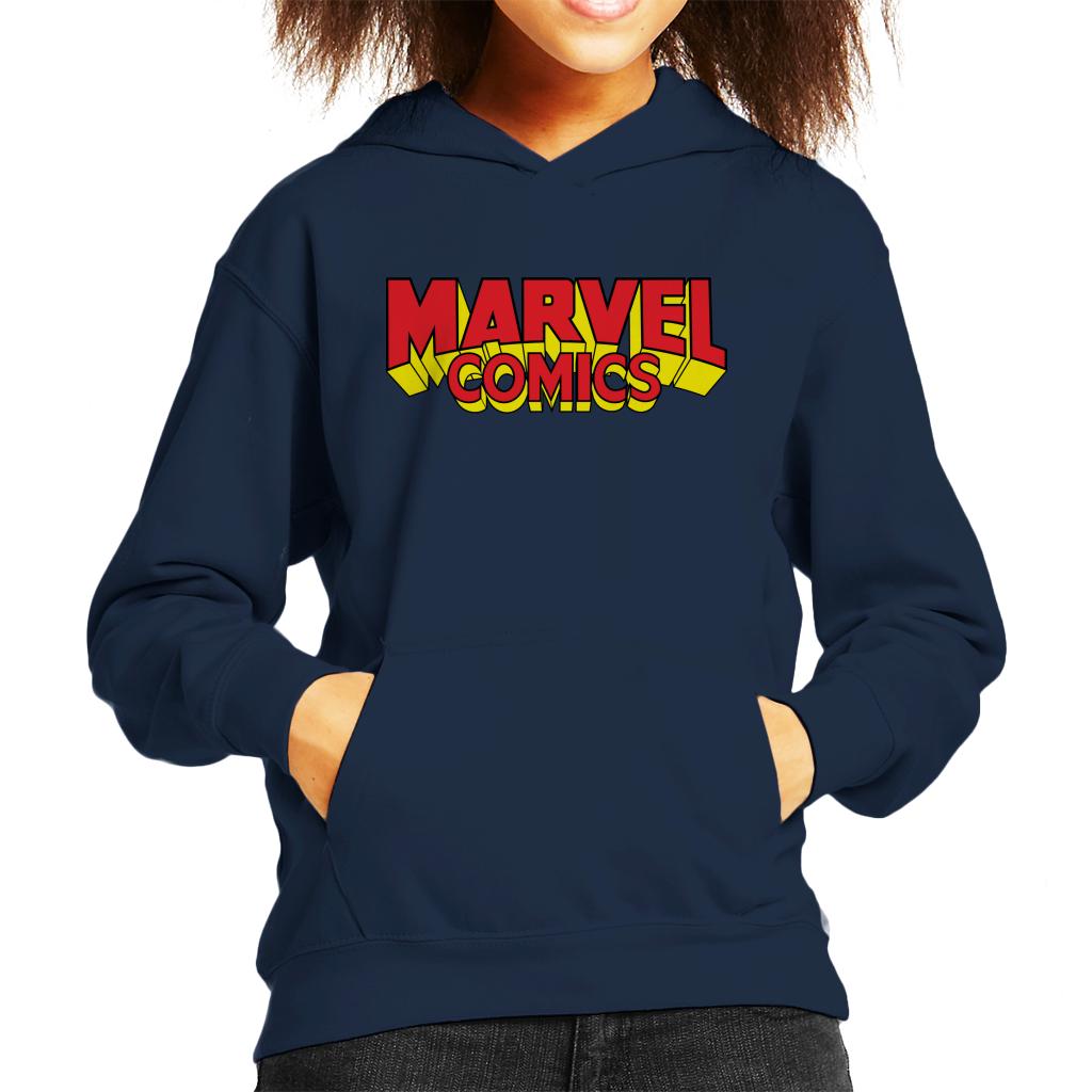 Marvel Comics Retro Red Yellow Logo Kid's Hooded Sweatshirt product image 4