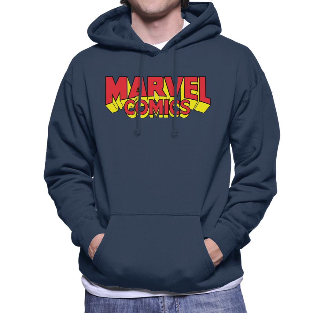Marvel Comics Retro Red Yellow Logo Men's Hooded Sweatshirt product image 6