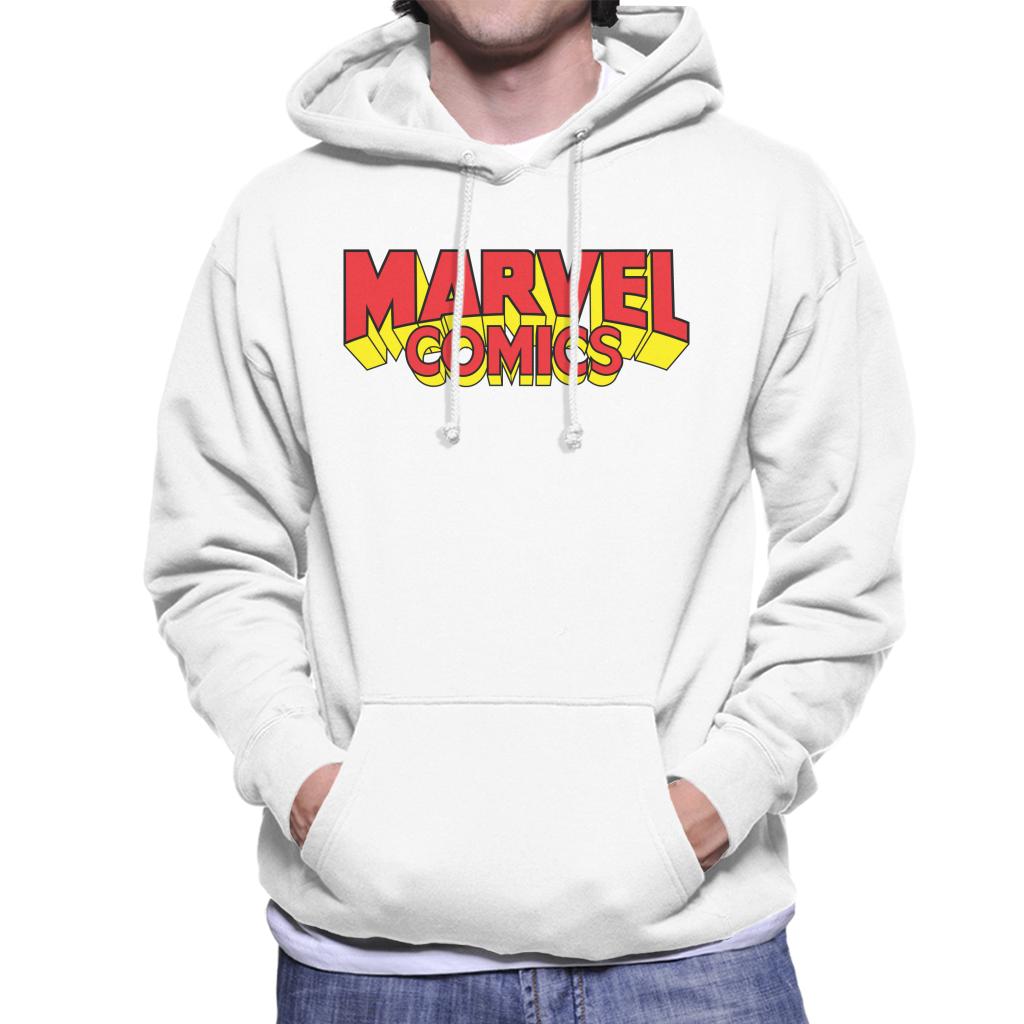 Marvel Comics Retro Red Yellow Logo Men's Hooded Sweatshirt product image 4