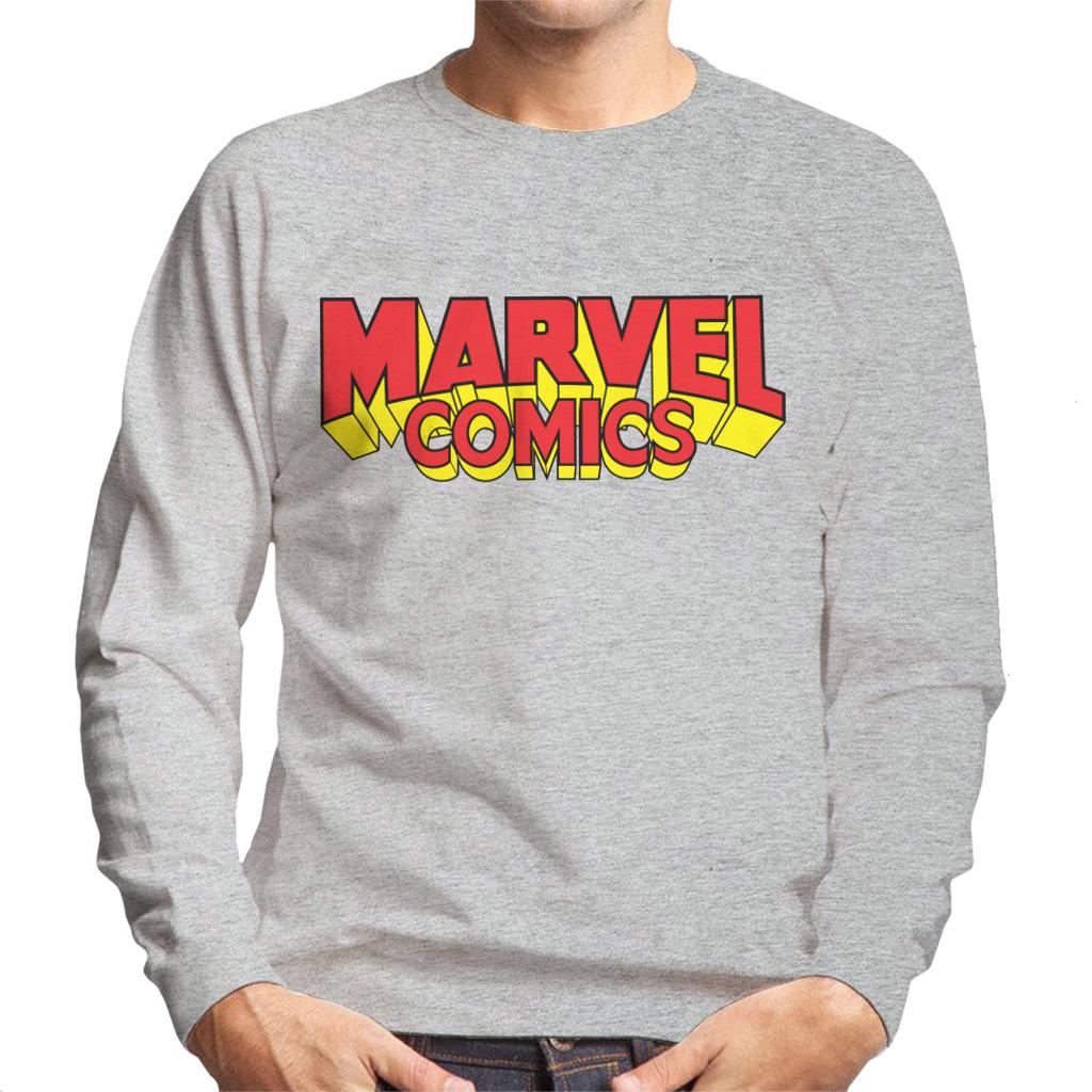 Marvel Comics Retro Red Yellow Logo Men's Sweatshirt product image 1