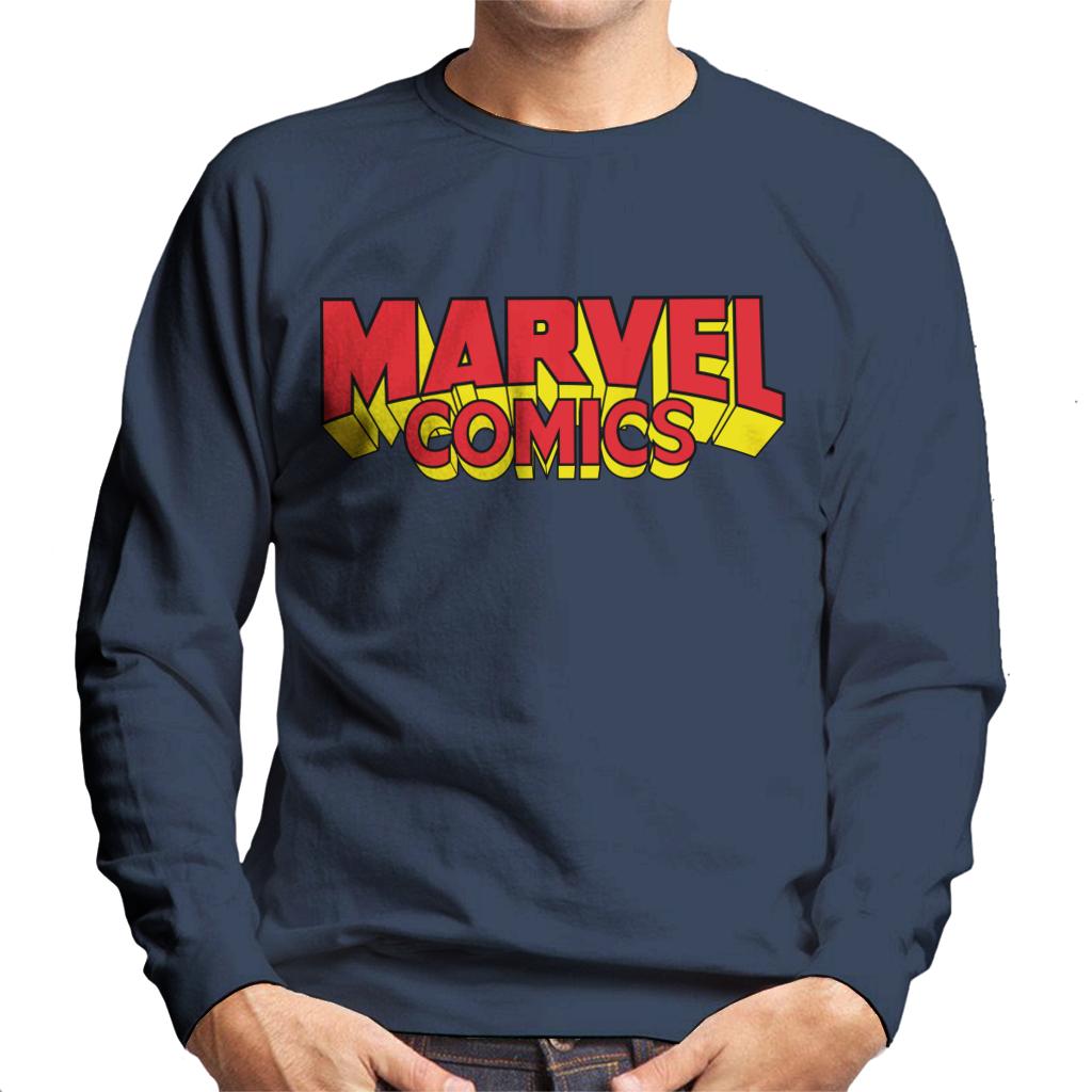 Marvel Comics Retro Red Yellow Logo Men's Sweatshirt product image 6