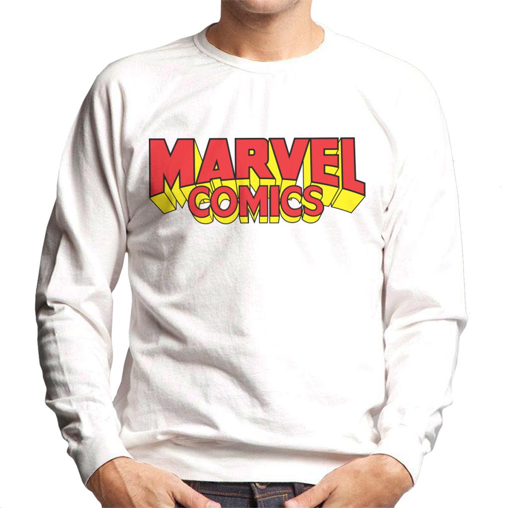 Marvel Comics Retro Red Yellow Logo Men's Sweatshirt product image 4