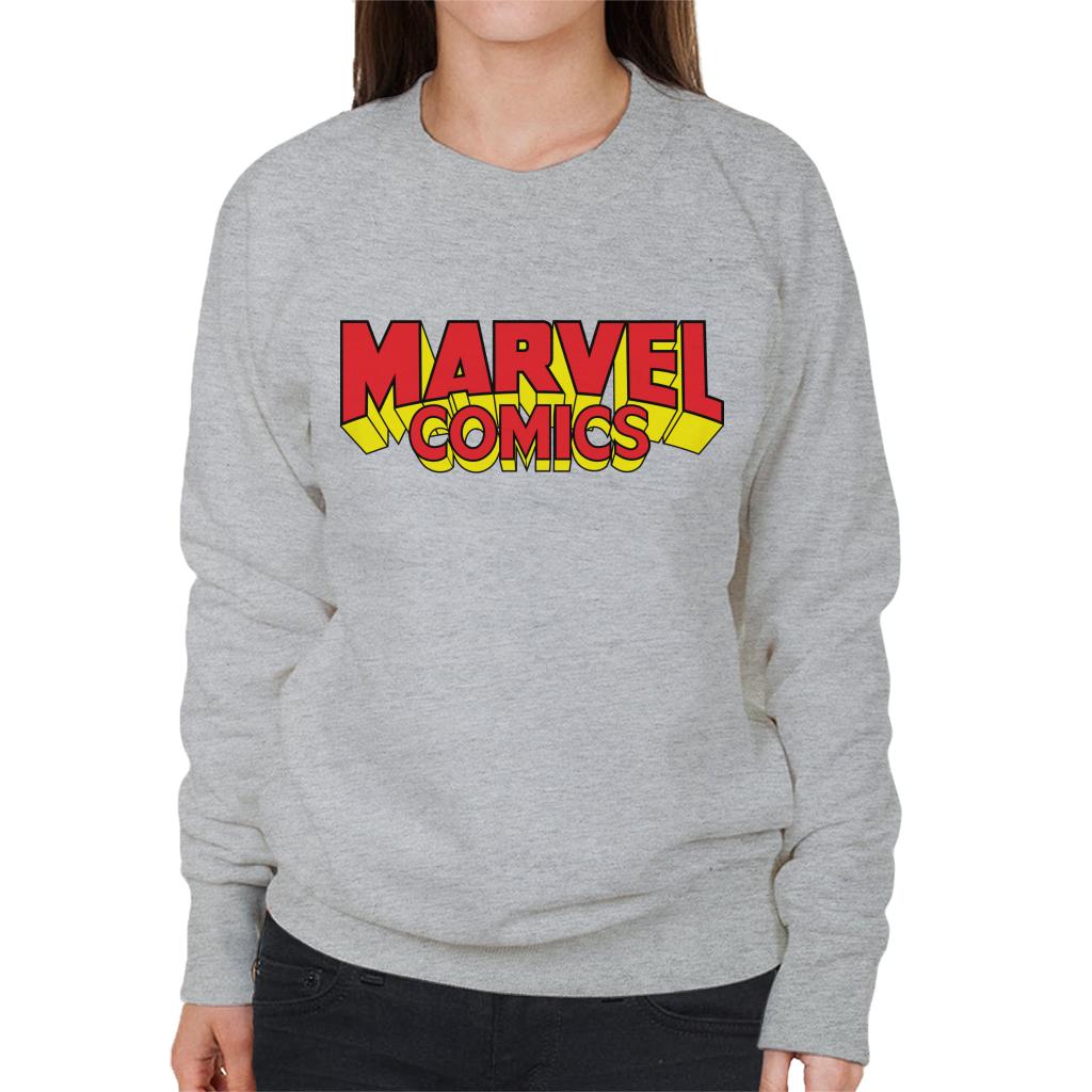 Marvel Comics Retro Red Yellow Logo Women's Sweatshirt product image 1
