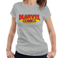 Marvel Comics Retro Red Yellow Logo Women's T-Shirt product image 1