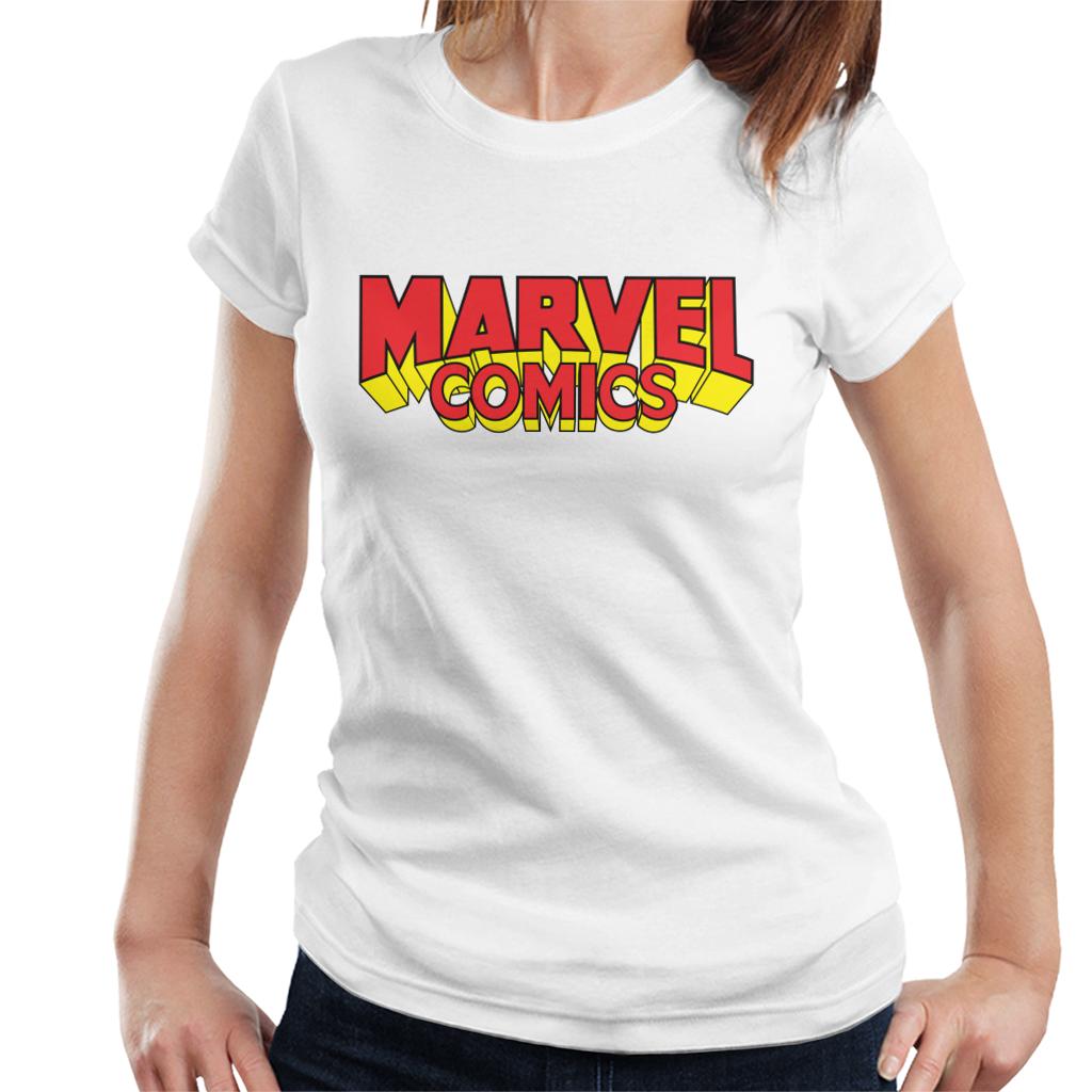 Marvel Comics Retro Red Yellow Logo Women's T-Shirt product image 4