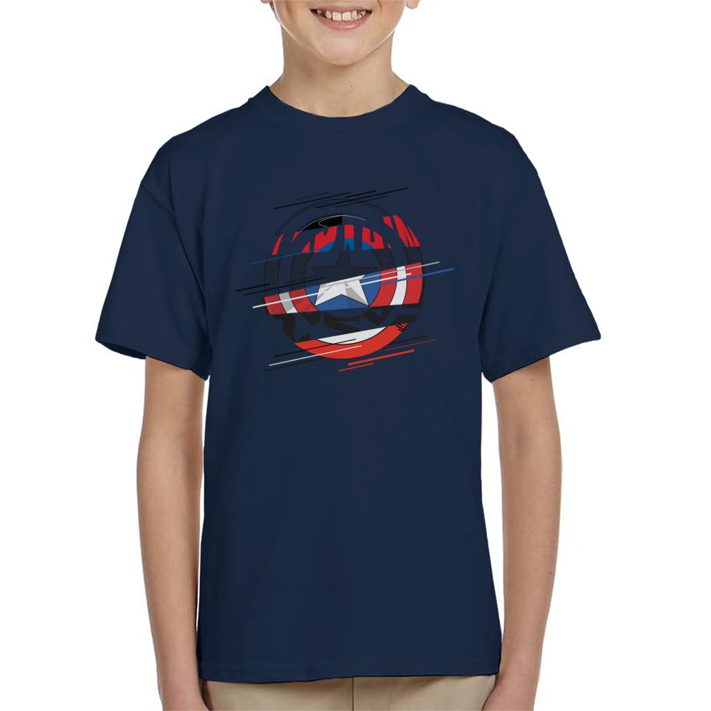 Marvel Captain America Slashed Shield Kid's T-Shirt product image 4