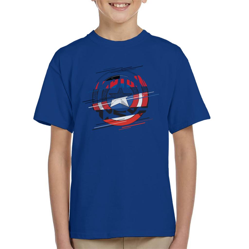 Marvel Captain America Slashed Shield Kid's T-Shirt product image 6