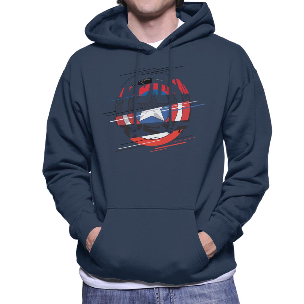 Marvel Captain America Slashed Shield Men's Hooded product image 4