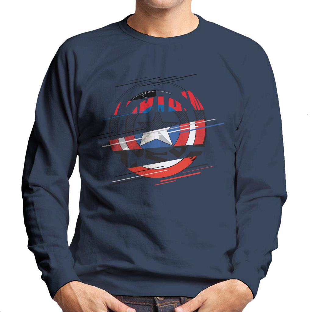 Marvel Captain America Slashed Shield Men's Sweatshirt product image 4