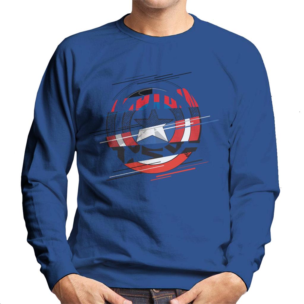 Marvel Captain America Slashed Shield Men's Sweatshirt product image 6