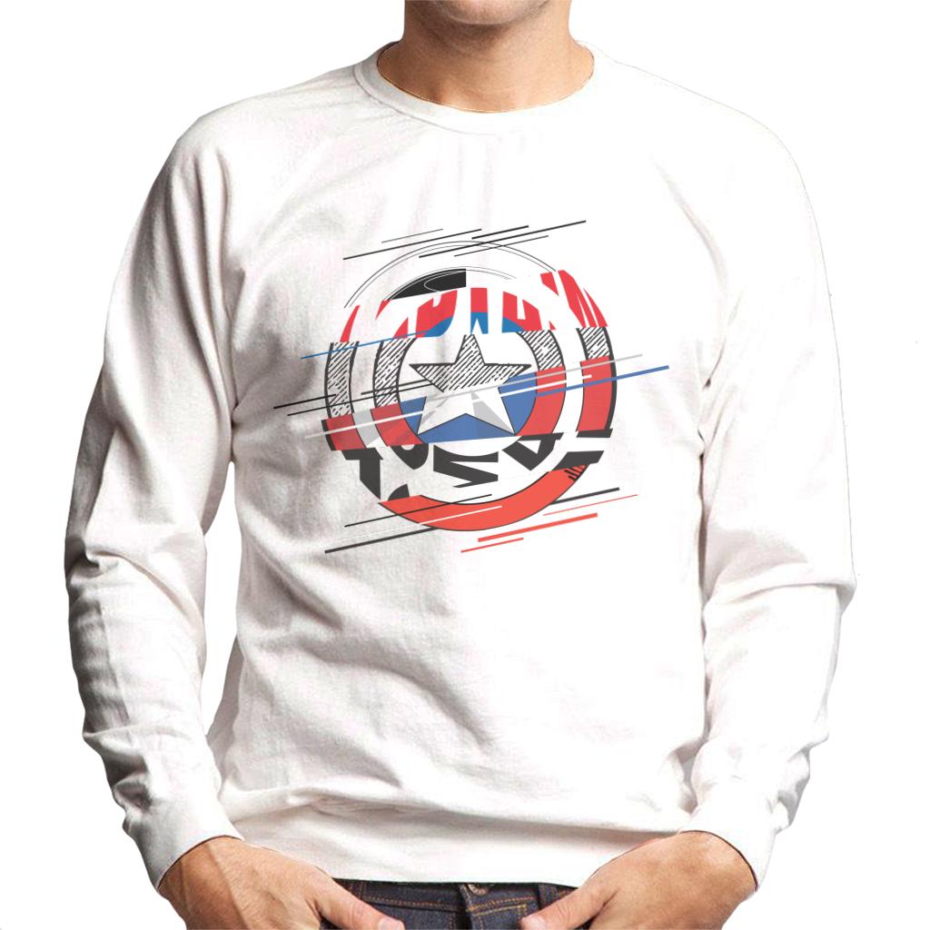 Marvel Captain America Slashed Shield Men's Sweatshirt product image 1