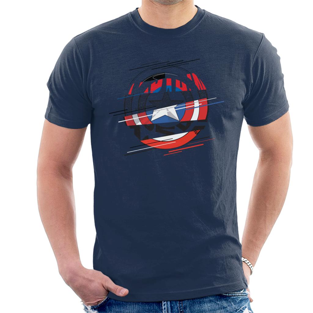 Marvel Captain America Slashed Shield Men's T-Shirt product image 4