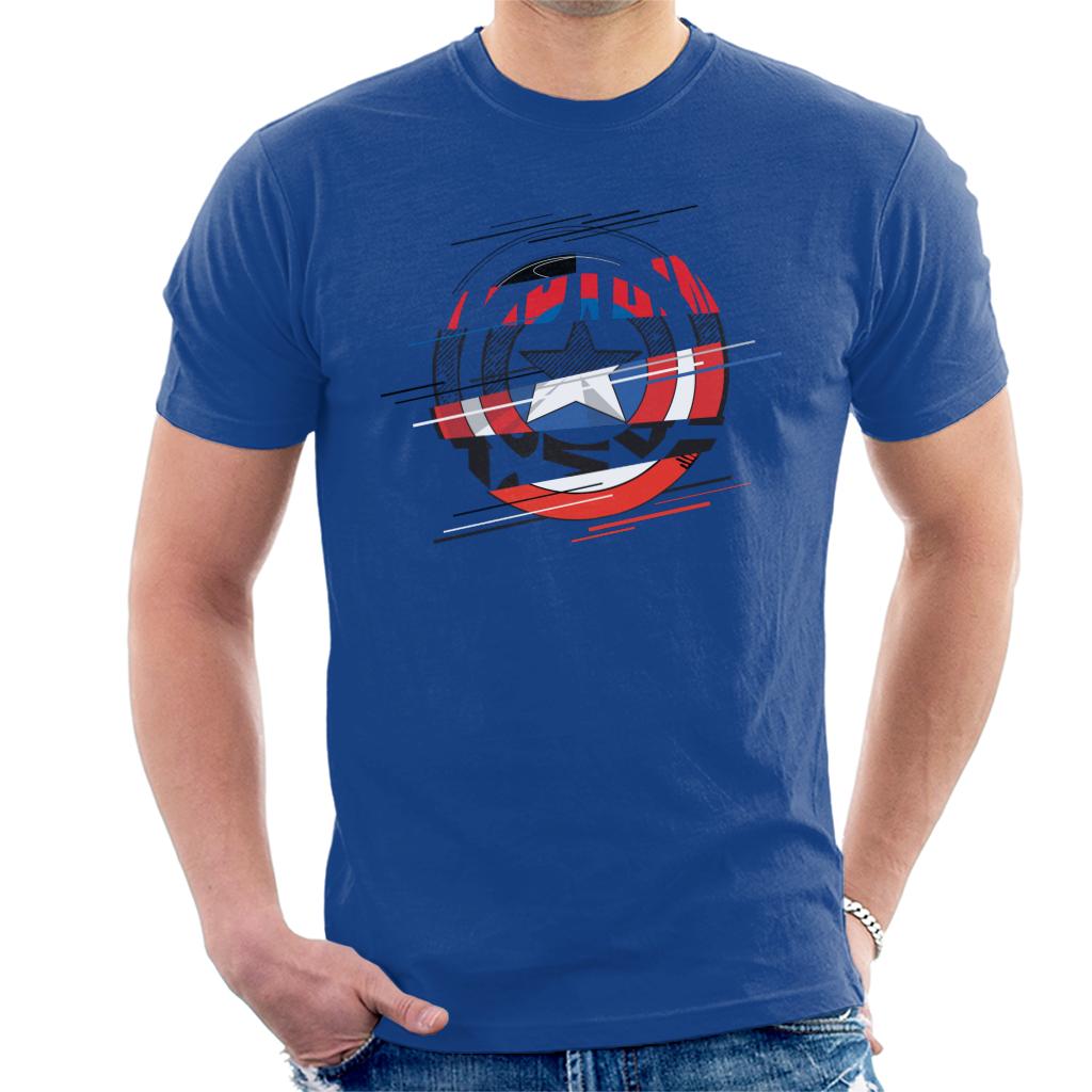 Marvel Captain America Slashed Shield Men's T-Shirt product image 6