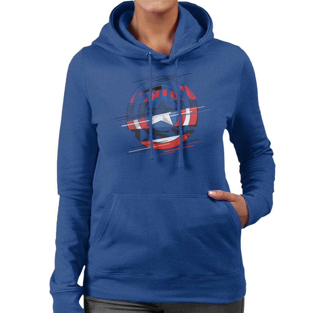 Marvel Captain America Slashed Shield Women's Hooded product image 6