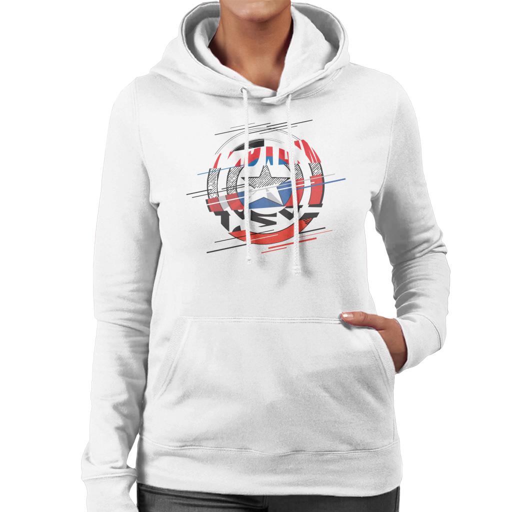 Marvel Captain America Slashed Shield Women's Hooded product image 1