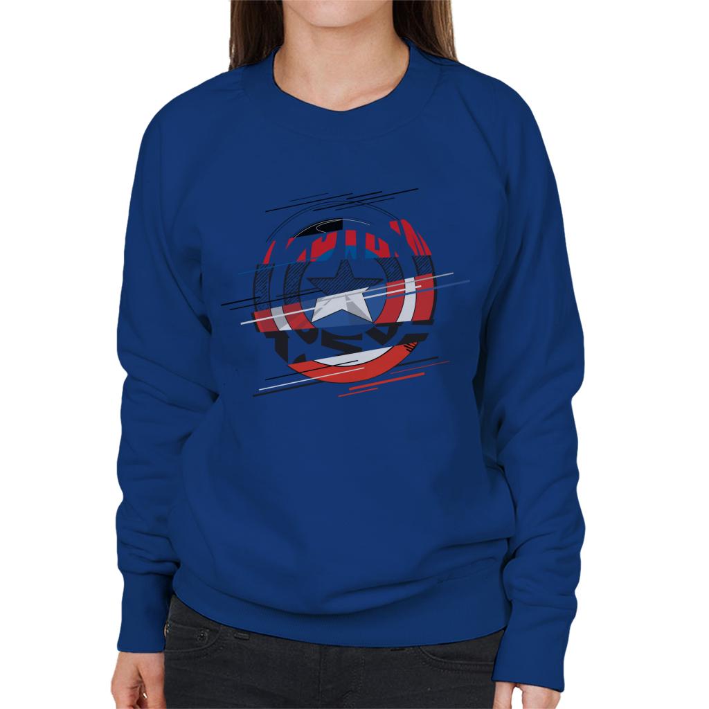 Marvel Captain America Slashed Shield Women's Sweatshirt product image 6