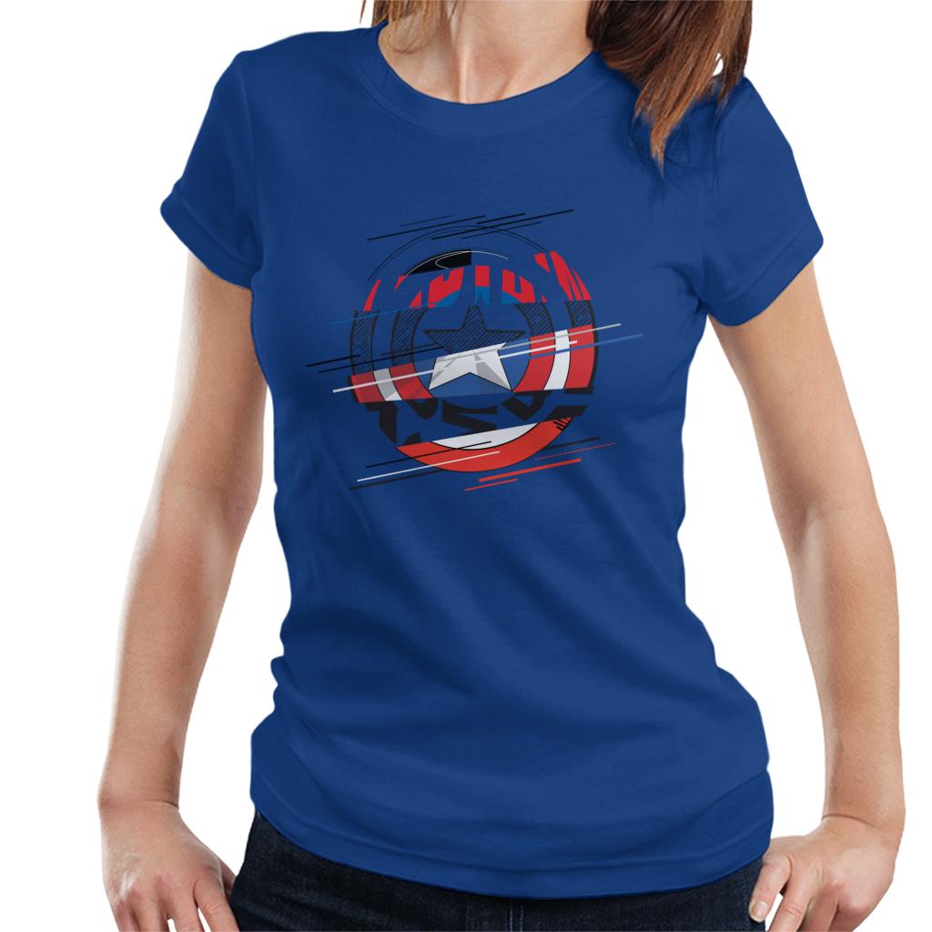 Marvel Captain America Slashed Shield Women's T-Shirt product image 6