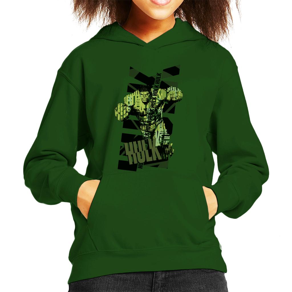 Marvel The Incredible Hulk Text Art Kid's Hooded Sweatshirt product image 6
