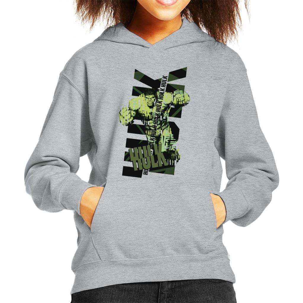Marvel The Incredible Hulk Text Art Kid's Hooded Sweatshirt product image 1