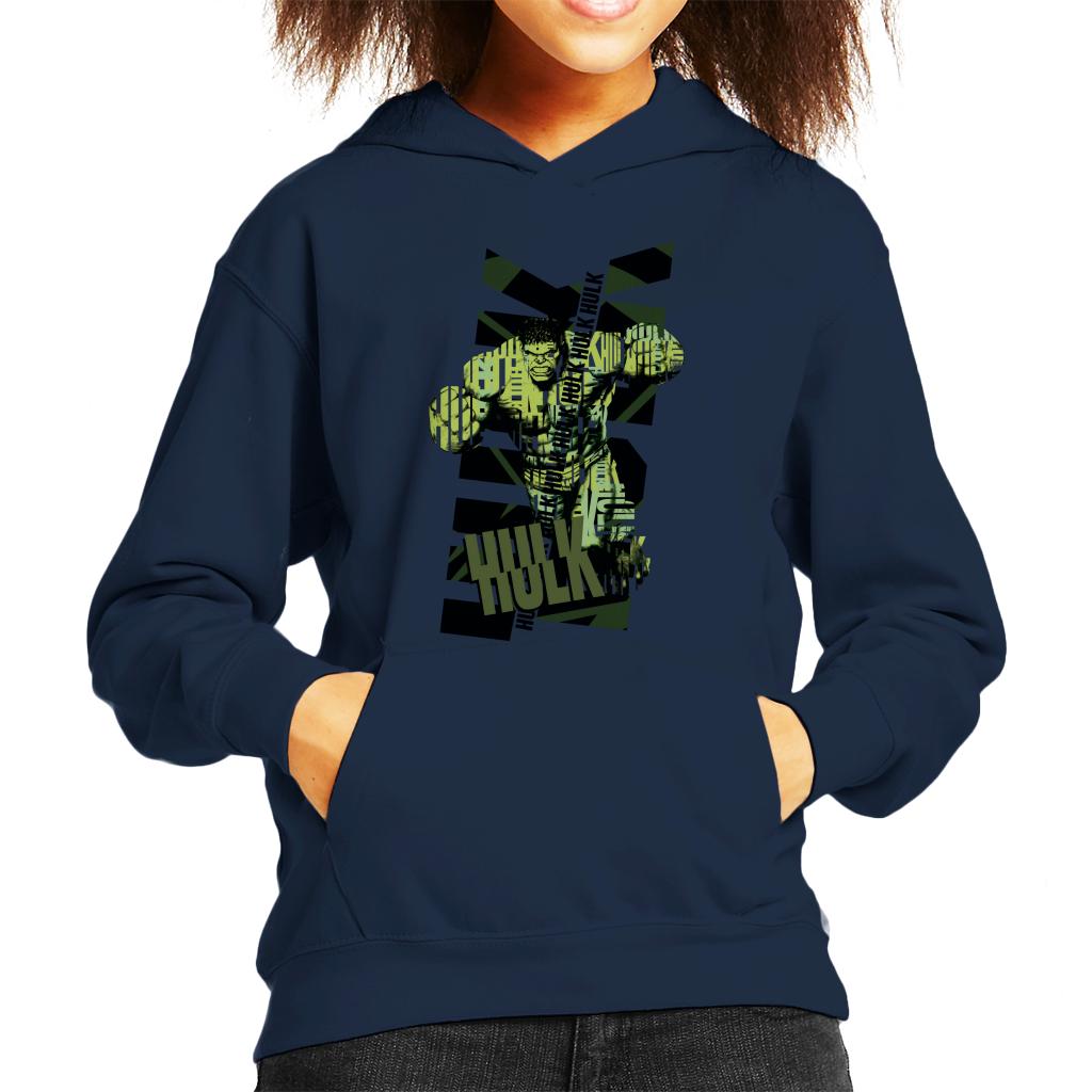 Marvel The Incredible Hulk Text Art Kid's Hooded Sweatshirt product image 4