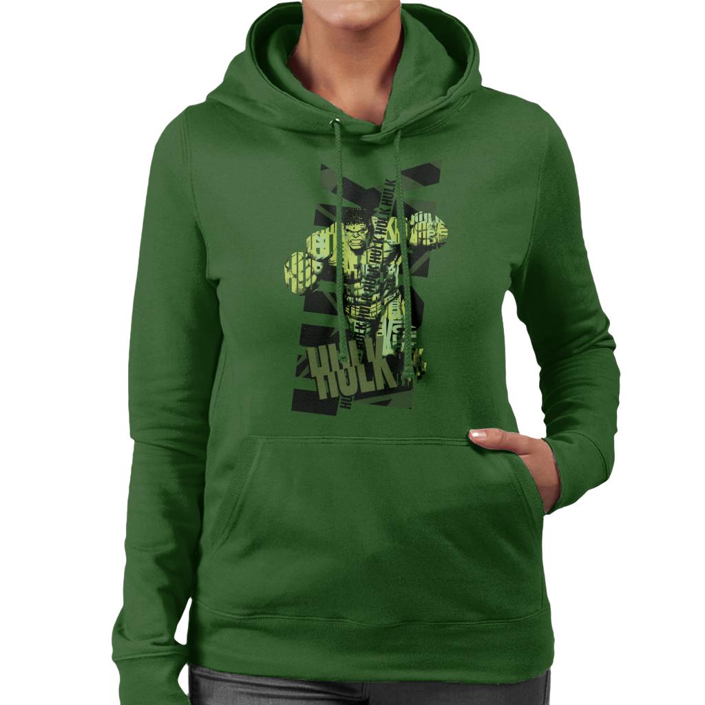 Marvel The Incredible Hulk Text Art Women's Hooded product image 6
