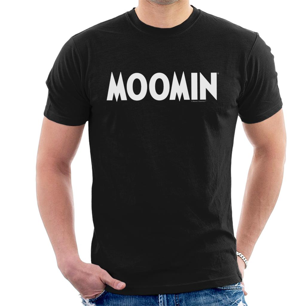 Moomin White Text Logo Men's T-Shirt product image 1