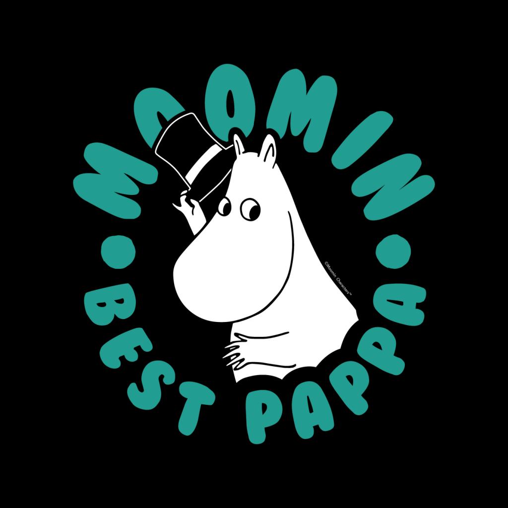 Moomin Best Pappa Circle Text White Outline Men's T-Shirt product image 2