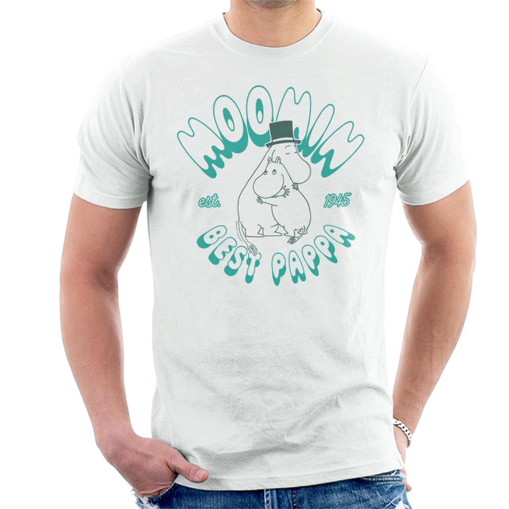 Moomin Best Pappa Hugging Moomintroll Teal Text Men's product image 1