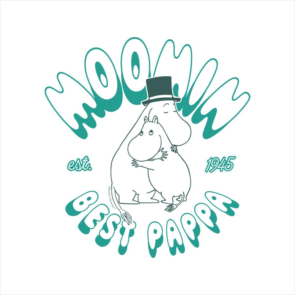 Moomin Best Pappa Hugging Moomintroll Teal Text Men's product image 2