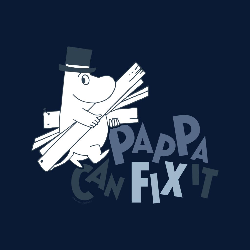 Moomin Pappa Can Fix It Blue Text Men's T-Shirt product image 2