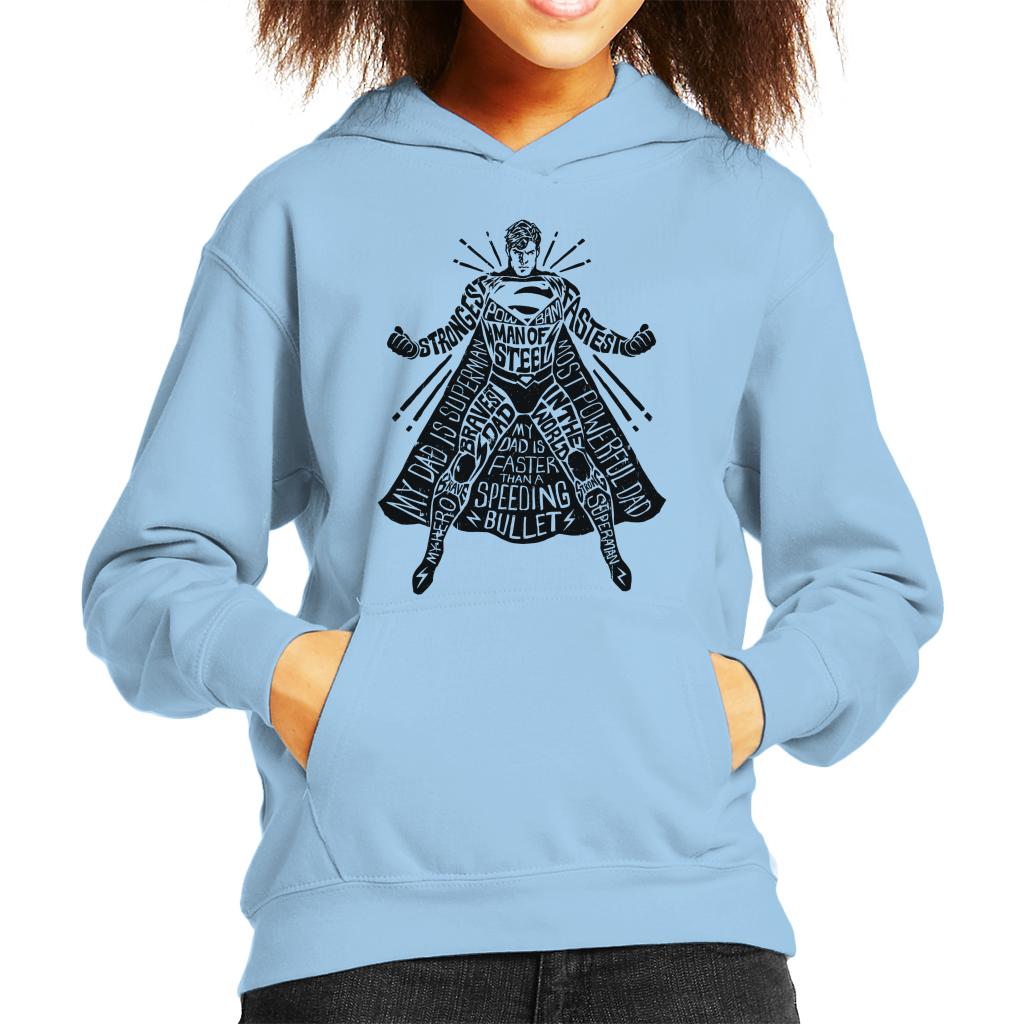 Superman Fathers Day Most Powerful Dad Kid's Hooded product image 4