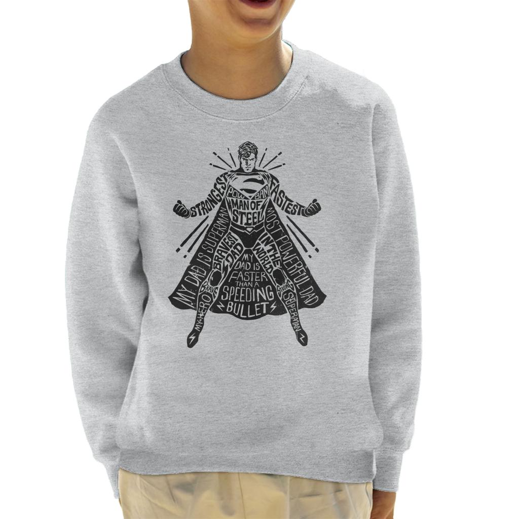 Superman Fathers Day Most Powerful Dad Kid's Sweatshirt product image 1