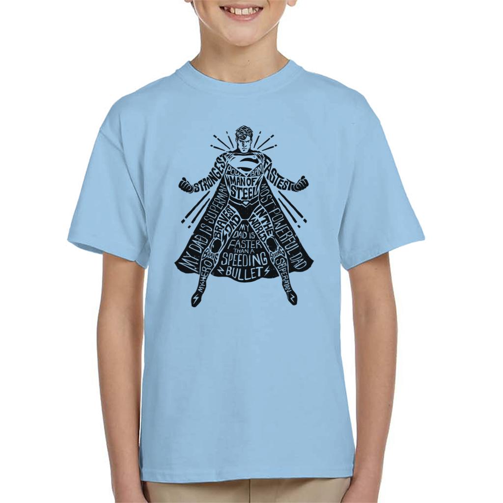 Superman Fathers Day Most Powerful Dad Kid's T-Shirt product image 6